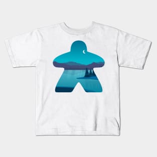 Night Time Board Game Meeple Kids T-Shirt